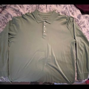 Men’s Eddie Bauer l/s polo. Olive green color. Size XXL tall.